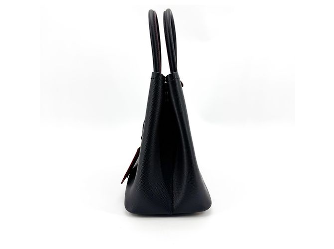 Prada Cuir Double Saffiano Leather Medium Noir - vue 3