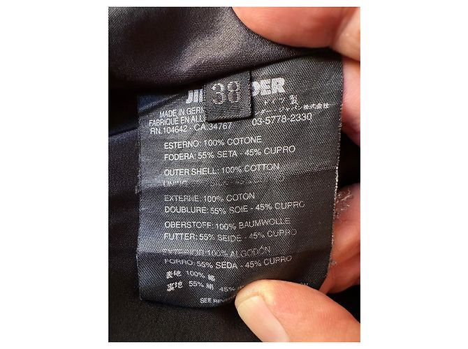Giacca Blazer Jil Sander in cotone nero - vista 12