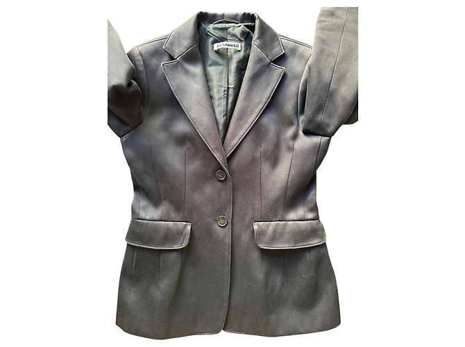 Giacca Blazer Jil Sander in cotone nero - vista 17