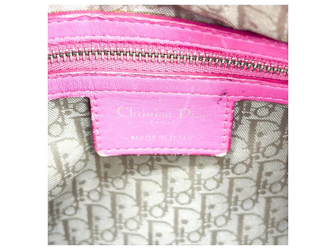 Christian Dior Lady Dior Cannage Quilt Lambskin Medium Rosa - vista 6