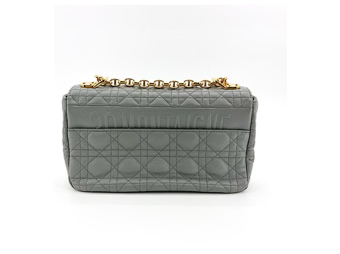 Christian Dior Caro Cannage Quilt Calfskin Medium Marrone - vista 2