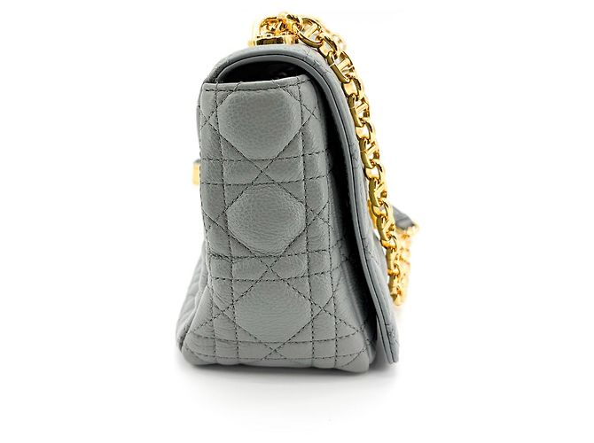 Christian Dior Caro Cannage Quilt Calfskin Medium Marrone - vista 4