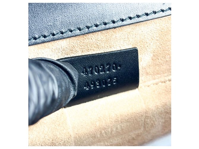 Gucci Sylvie Top Handle Leather Mini Nero - vista 7