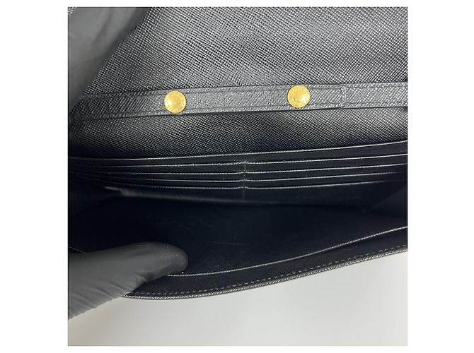 Prada Saffiano Small Wallet on Chain Schwarz - Ansicht 5