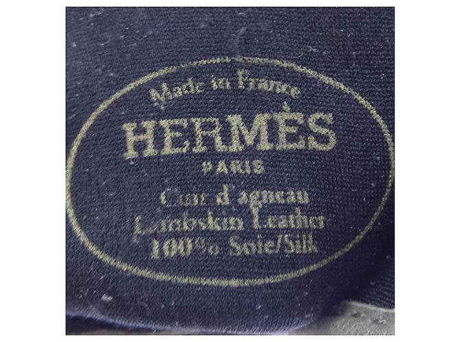 Hermès Guanti caldi grigi Hermes Marrone - vista 3