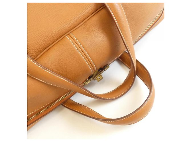 Hermès Borsa Boston Hermes Victoria Valis 50cm Marrone - vista 6