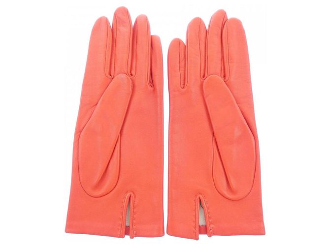 Hermès Luvas Hermes Warm Red Vermelho - vista 2