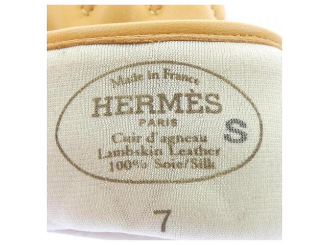 Hermès Guanti Hermes Beige Warm - vista 3