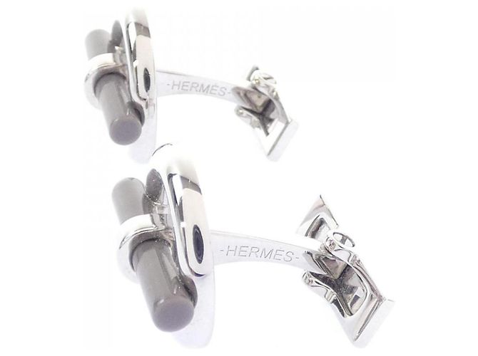 Hermès Hermes Manschettenknöpfe aus Silber - Ansicht 2