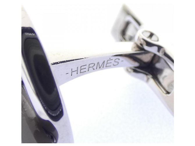 Hermès Hermes Manschettenknöpfe aus Silber - Ansicht 4