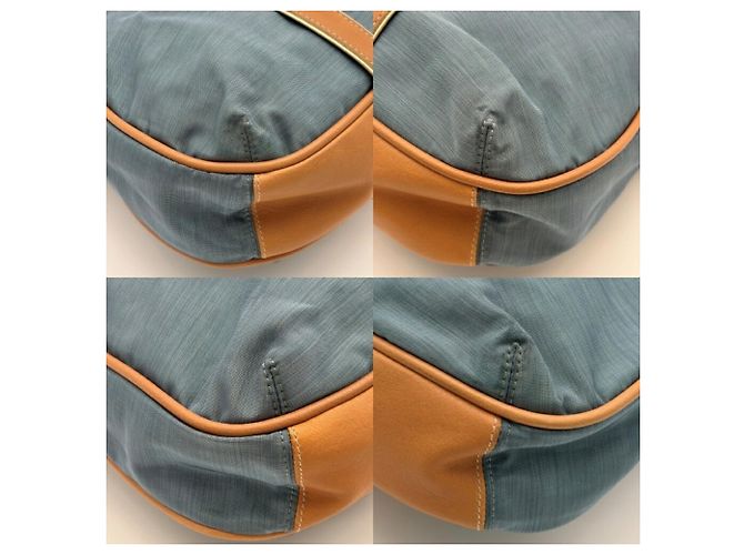 Borsa Boston Loewe Anagram in Beige e Blu - vista 15
