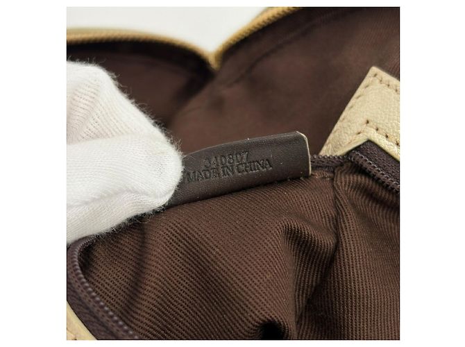 Borsa Boston Loewe Anagram in Beige e Blu - vista 21