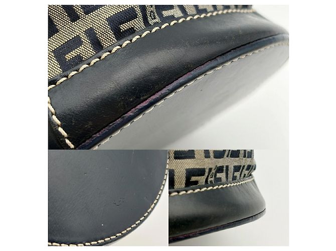 Borsa a tracolla Fendi Zucca Navy Blu navy - vista 10
