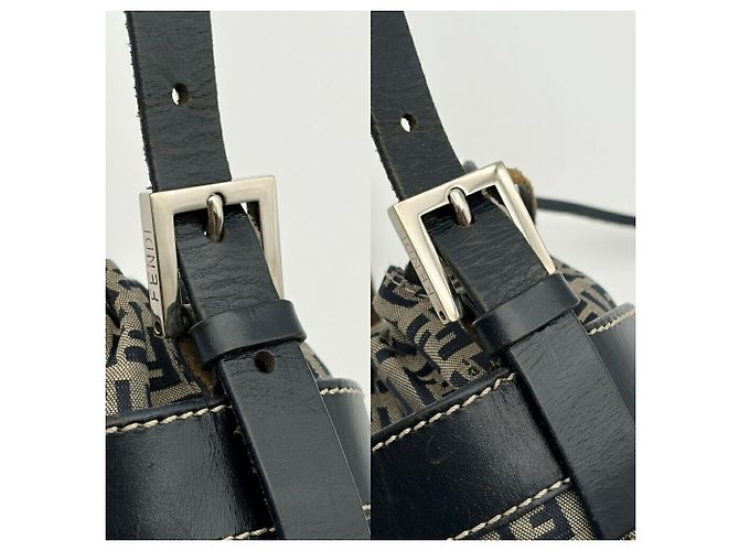 Borsa a tracolla Fendi Zucca Navy Blu navy - vista 8