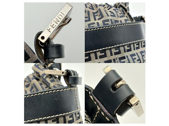Borsa a tracolla Fendi Zucca Navy Blu navy - vista 9