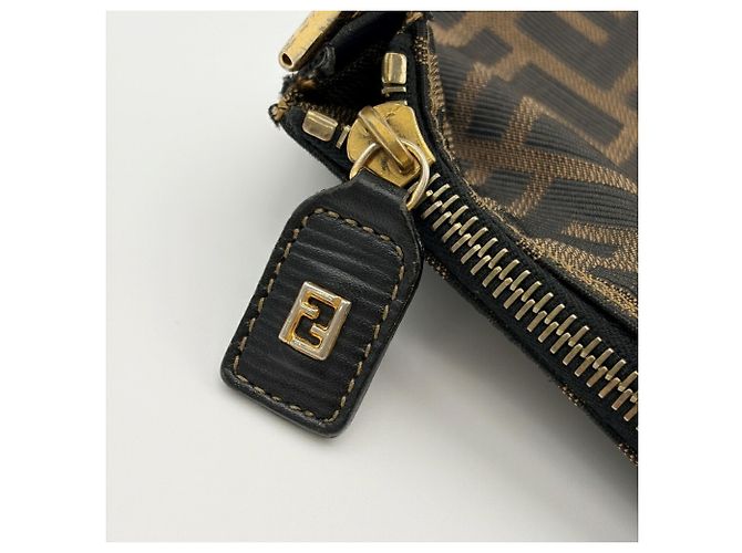 Fendi Zucca Schultertasche Braun Schwarz - Ansicht 12