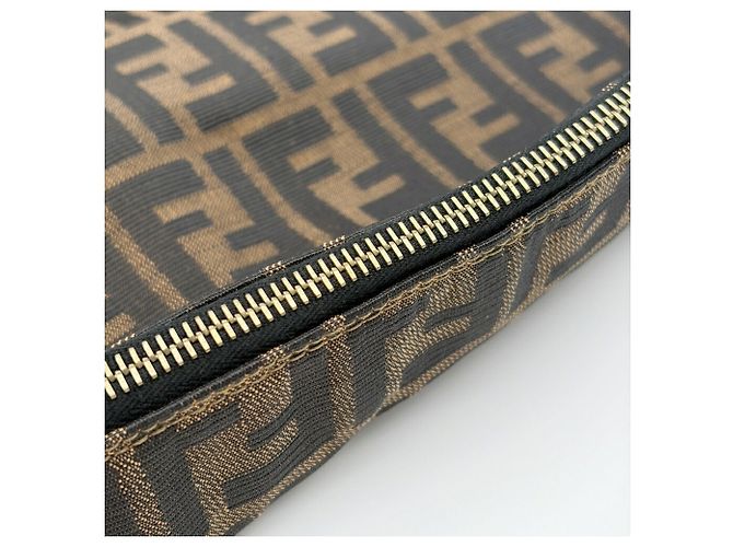 Fendi Zucca Schultertasche Braun Schwarz - Ansicht 13