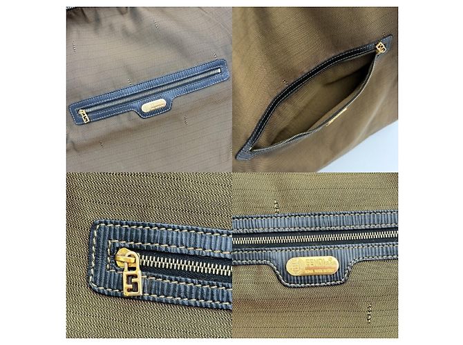 Fendi Zucca Schultertasche Braun Schwarz - Ansicht 17