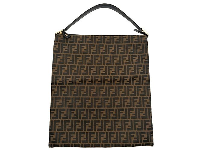 Fendi Zucca Schultertasche Braun Schwarz - Ansicht 2