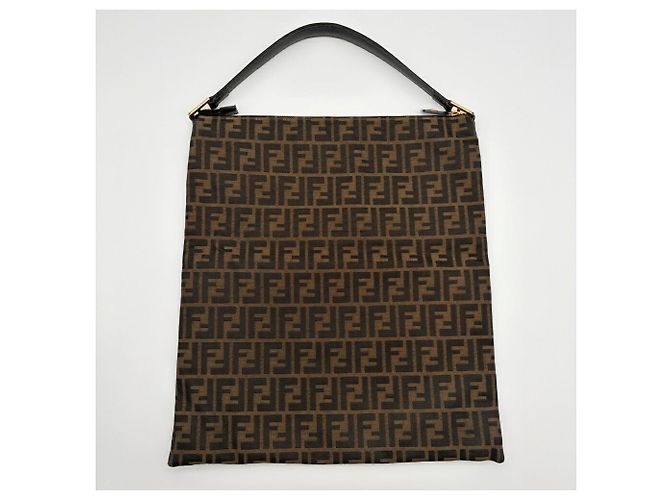 Fendi Zucca Schultertasche Braun Schwarz - Ansicht 3
