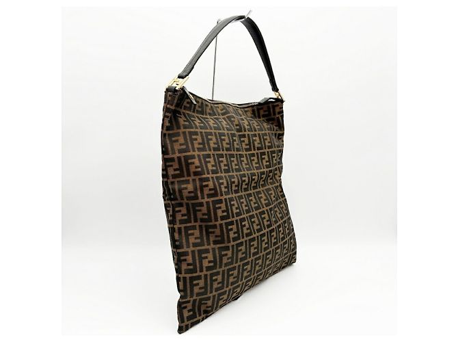 Fendi Zucca Schultertasche Braun Schwarz - Ansicht 4