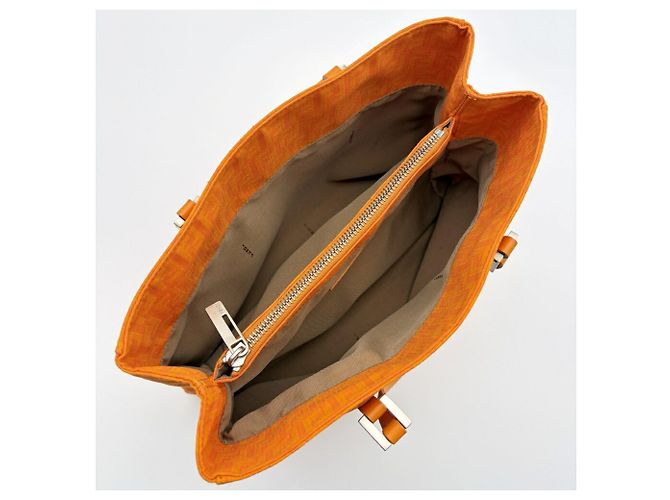 Fendi Zucchino Mini Tote Bag Orange - Ansicht 11