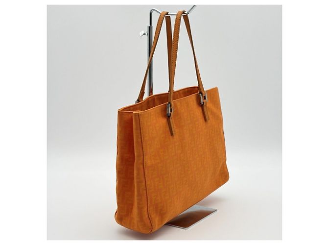Fendi Zucchino Mini Tote Bag Orange - Ansicht 4