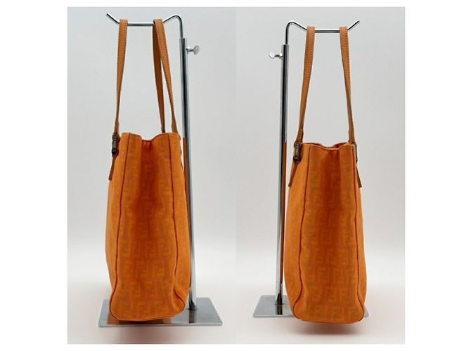 Fendi Zucchino Mini Tote Bag Orange - Ansicht 5