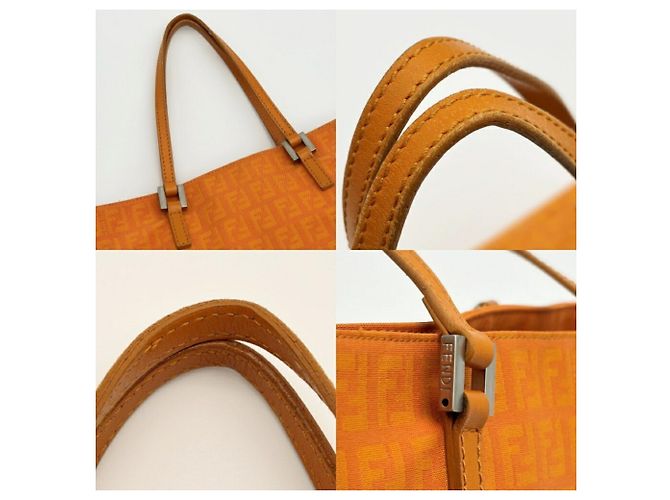 Fendi Zucchino Mini Tote Bag Orange - Ansicht 6