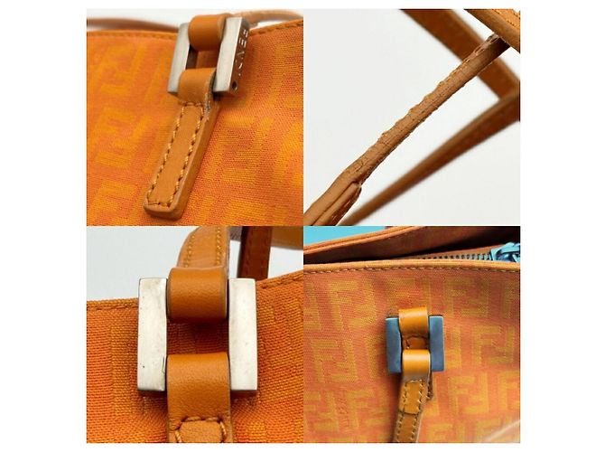 Fendi Zucchino Mini Tote Bag Orange - Ansicht 7