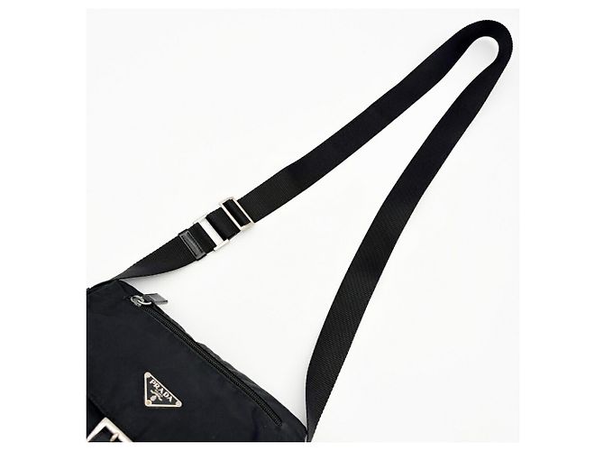Sac à épaule Prada Tessuto Noir - vue 11