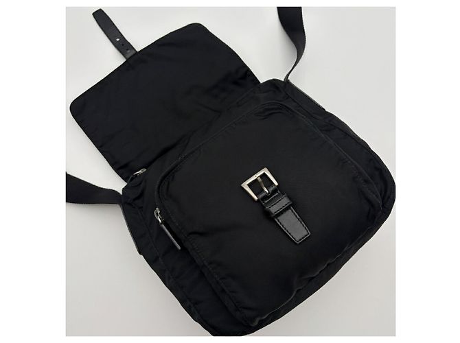 Sac à épaule Prada Tessuto Noir - vue 18