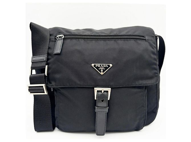 Sac à épaule Prada Tessuto Noir - vue 2