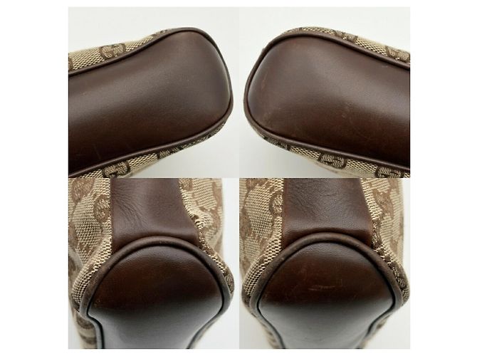 Borsa a tracolla Gucci GG Canvas Beige Marrone scuro - vista 12