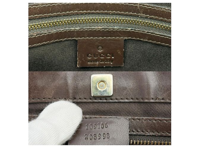 Borsa a tracolla Gucci GG Canvas Beige Marrone scuro - vista 18