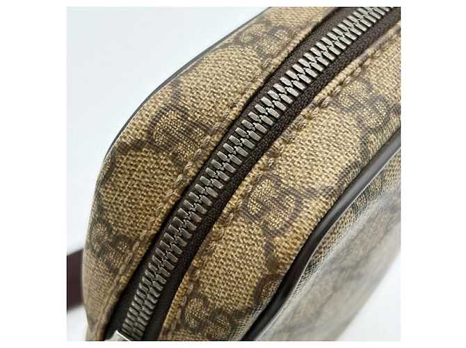 Borsa a tracolla Gucci GG Supreme Beige Marrone scuro - vista 10