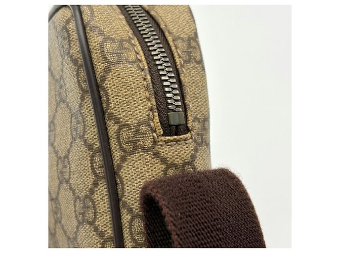 Borsa a tracolla Gucci GG Supreme Beige Marrone scuro - vista 11