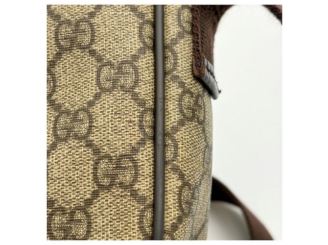 Borsa a tracolla Gucci GG Supreme Beige Marrone scuro - vista 12