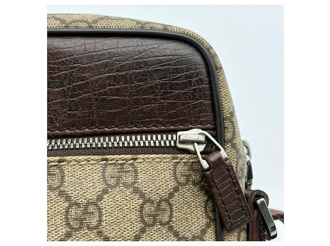 Borsa a tracolla Gucci GG Supreme Beige Marrone scuro - vista 16