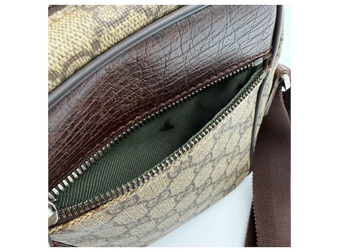 Borsa a tracolla Gucci GG Supreme Beige Marrone scuro - vista 17