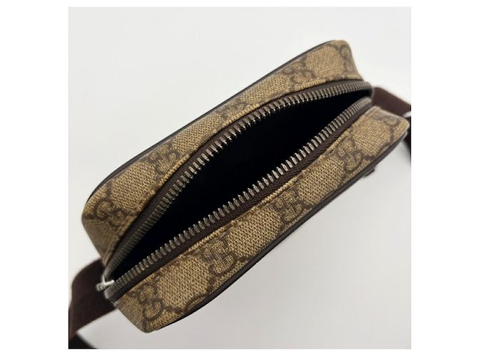 Borsa a tracolla Gucci GG Supreme Beige Marrone scuro - vista 18