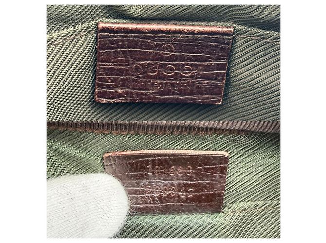 Borsa a tracolla Gucci GG Supreme Beige Marrone scuro - vista 20
