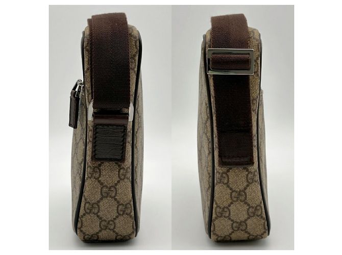 Borsa a tracolla Gucci GG Supreme Beige Marrone scuro - vista 5