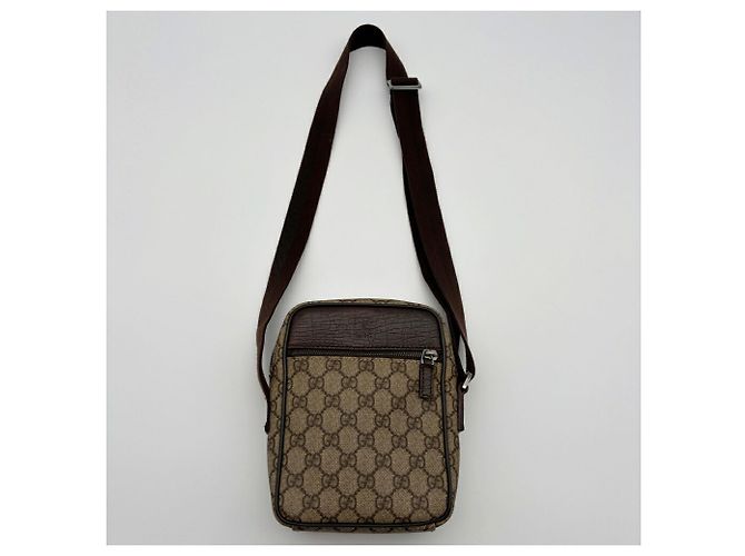 Borsa a tracolla Gucci GG Supreme Beige Marrone scuro - vista 6