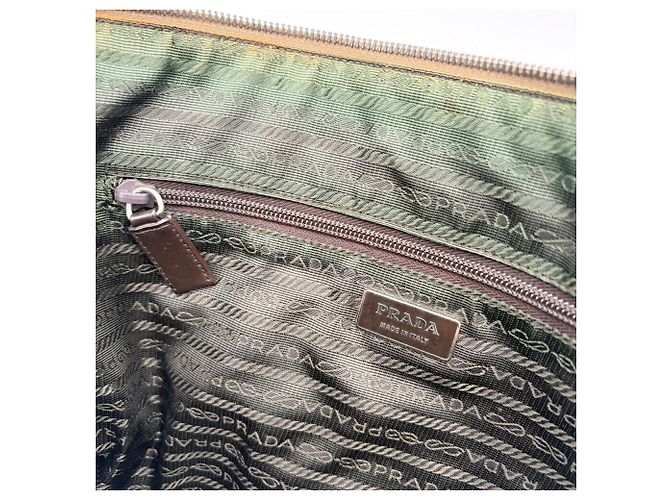 Saco Tote Prada em couro amarelo - vista 18