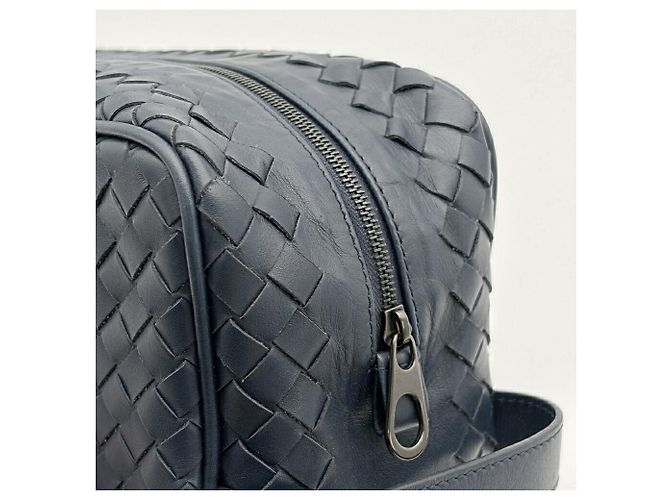 Pouch Intrecciato da uomo Bottega Veneta Blu navy - vista 14