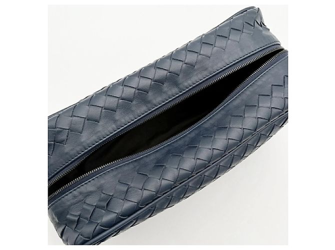 Pouch Intrecciato da uomo Bottega Veneta Blu navy - vista 16