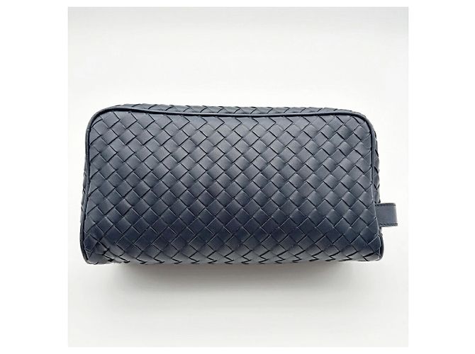Pouch Intrecciato da uomo Bottega Veneta Blu navy - vista 3