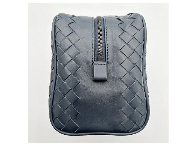 Pouch Intrecciato da uomo Bottega Veneta Blu navy - vista 7