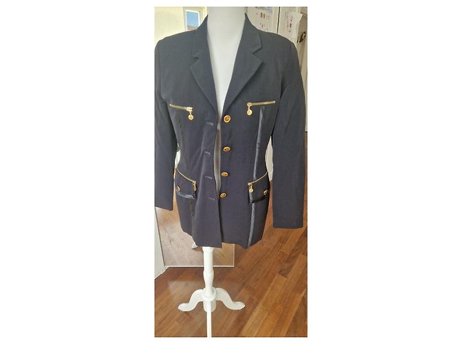 MCM Black Blazer with Gold Hardware - view 2